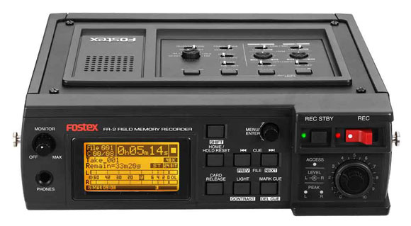Front panel view of the Fostex FR-2